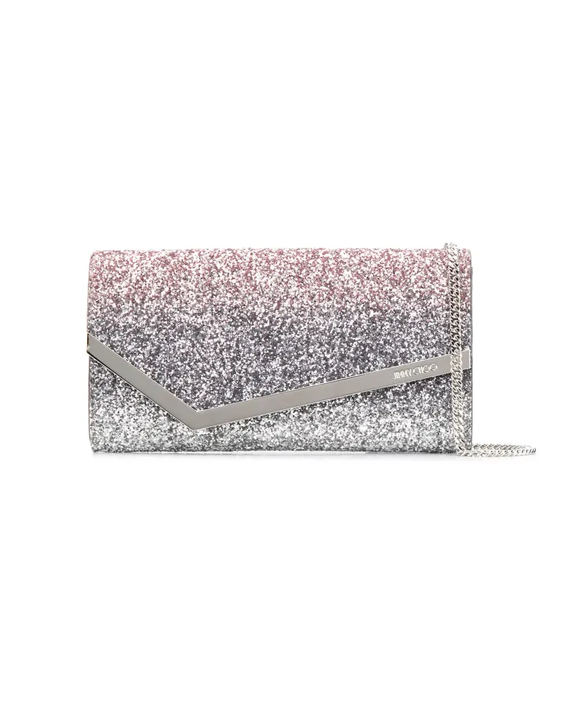 Jimmy Choo Emmie' Umhängetasche mit Glitter - Silber Silber