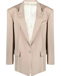 ATTICO Einreihiger Glen Oversized-Blazer Braun