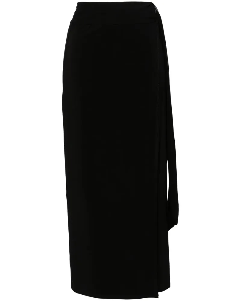 Max Mara Beato Pareo mit hoher Taille - Schwarz Schwarz