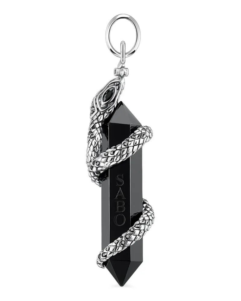 Thomas Sabo Schlangenanhänger mit Onyx - Silber Silber