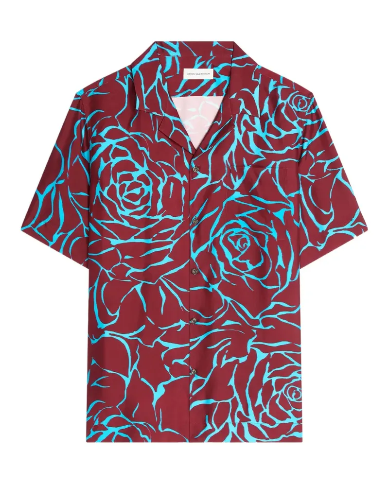 Dries van Noten rose-print shirt - Rot Rot