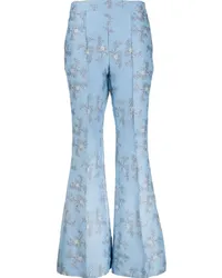 macgraw Jacquard-Hose mit Blumenmuster Blau