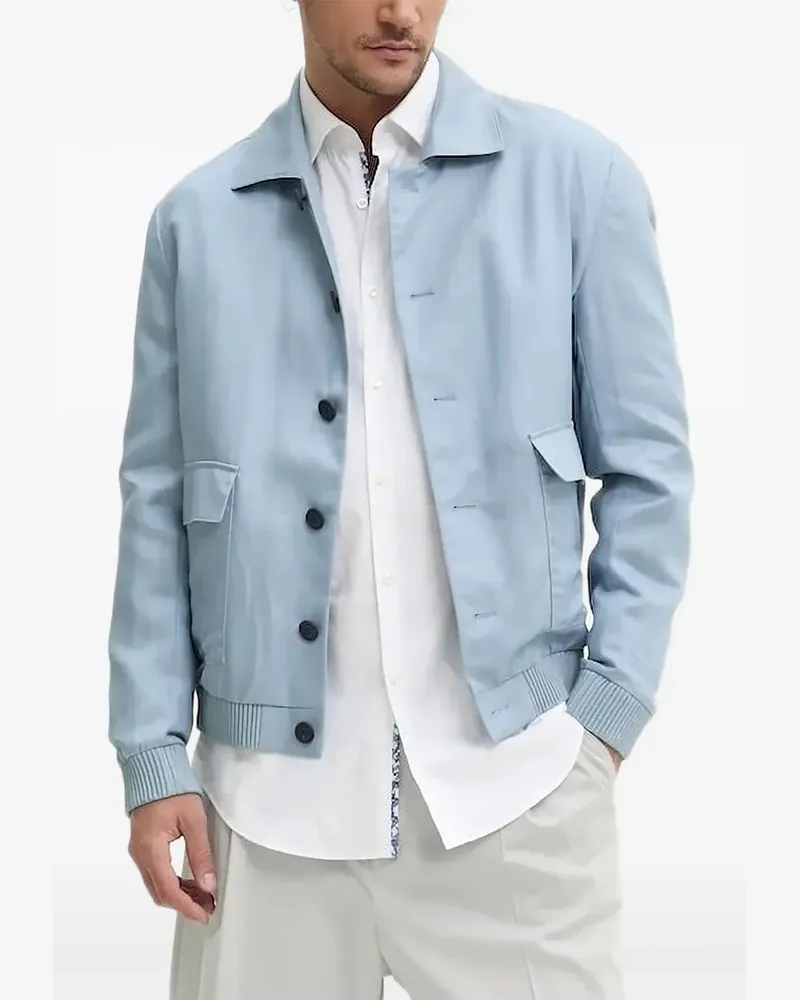 HUGO BOSS Geknöpfte Jacke - Blau Blau