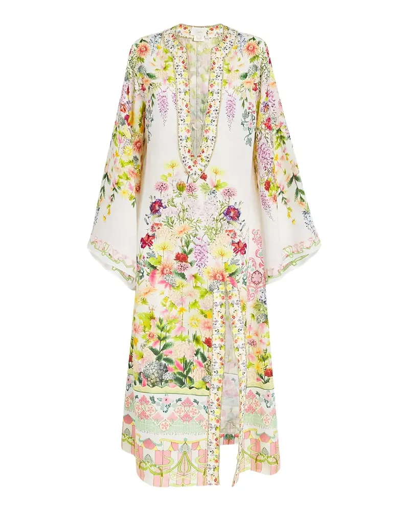 Camilla floral-print crystal-embellished dress - Weiß Weiß