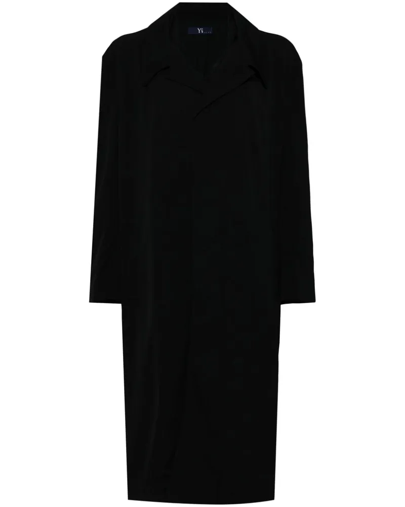 Yohji Yamamoto Einreihiger Mantel Schwarz