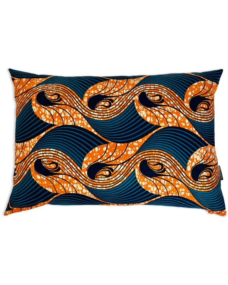 Mumutane Iki Kissen mit Wave-Print - Blau Blau