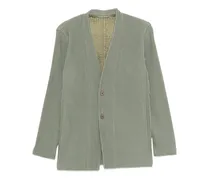 Plissiertes Sakko - Grün