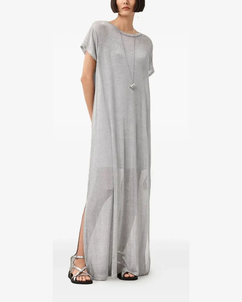 AllSaints side-slit maxi dress - Grau Grau