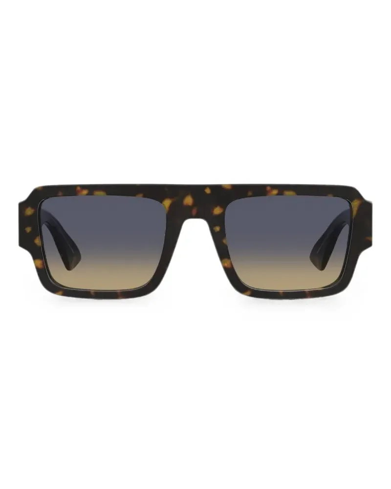Moschino Eckige Sonnenbrille in Schildpattoptik - Braun Braun