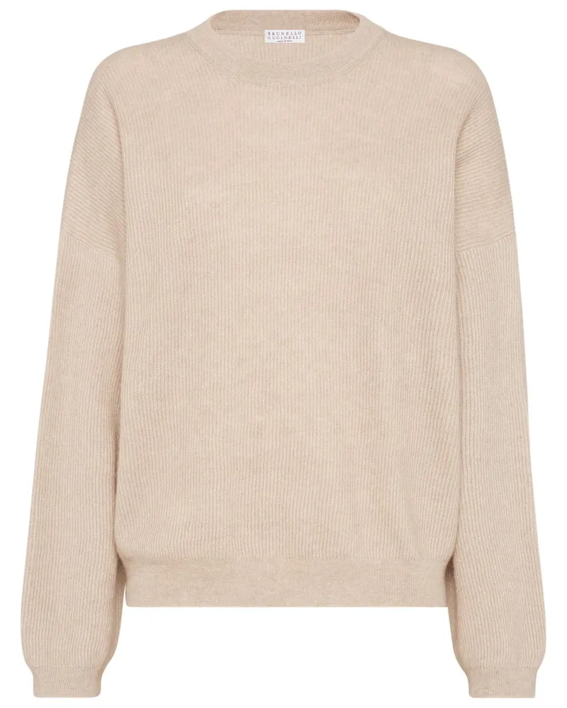 Brunello Cucinelli Gerippter Pullover - Nude Nude