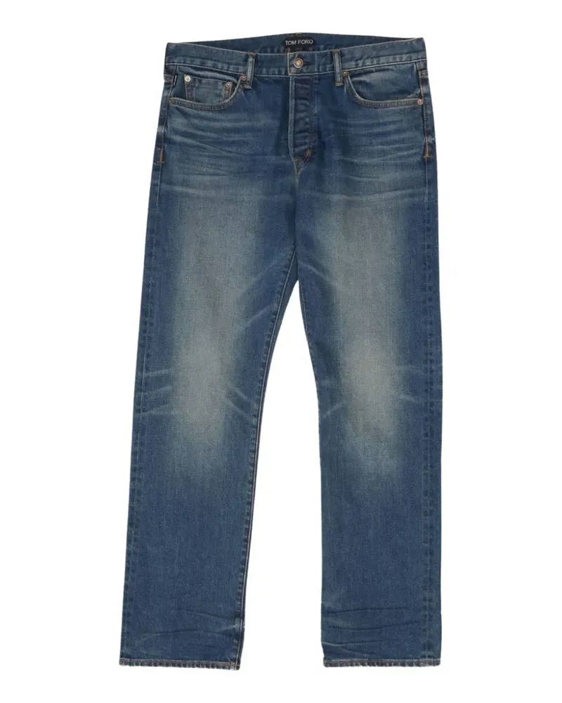 Tom Ford faded straight-leg jeans - Blau Blau
