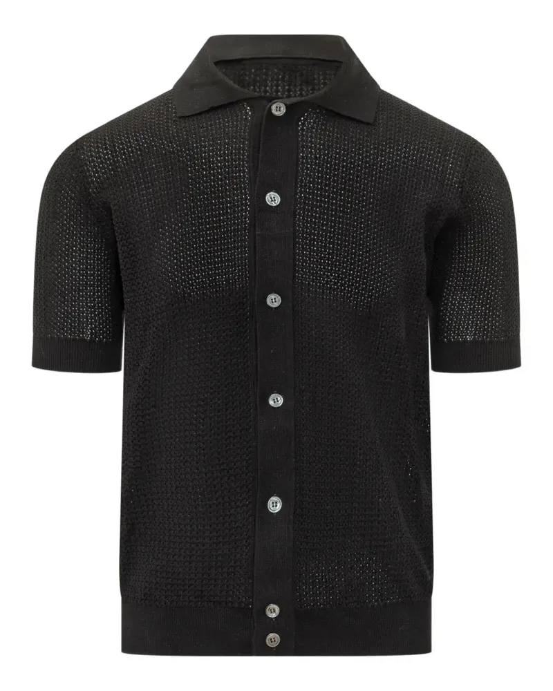 Filippo de Laurentiis rice-grain knit-shirt - Schwarz Schwarz