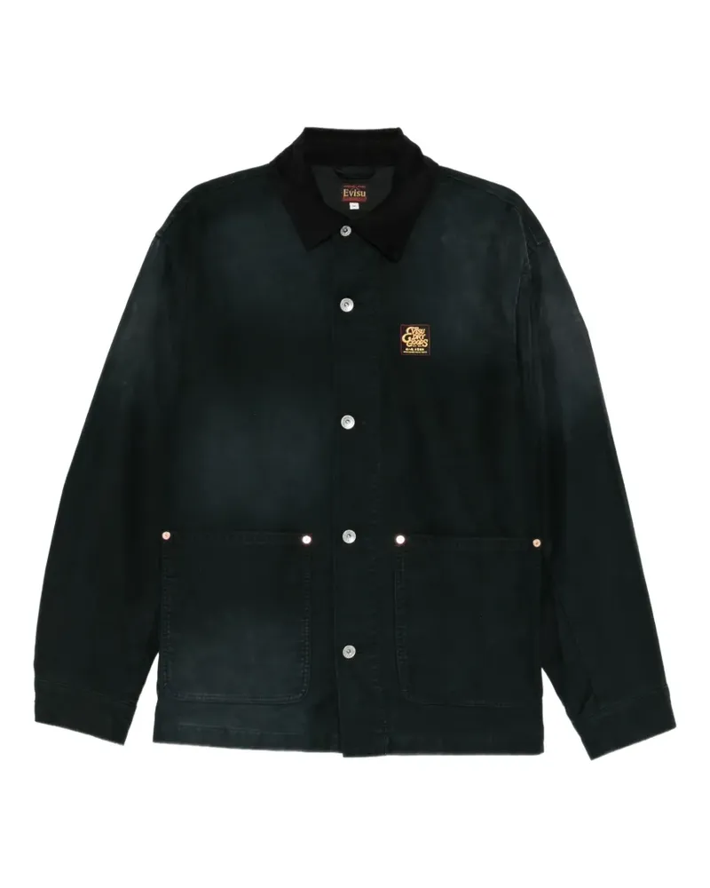 Evisu Daicock print jacket - Schwarz Schwarz