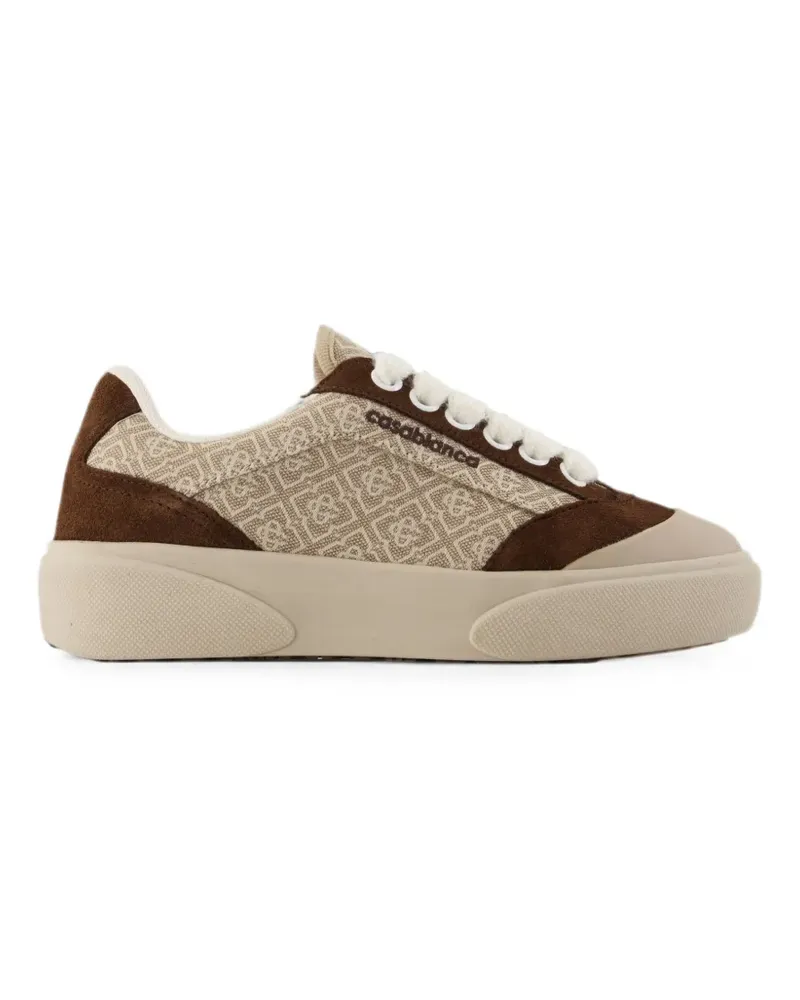 Casablanca Paris Del Mar Sneakers mit Monogrammmuster - Nude Nude