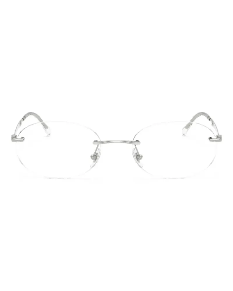 Ray Ban rimless oval-frame glasses - Silber Silber