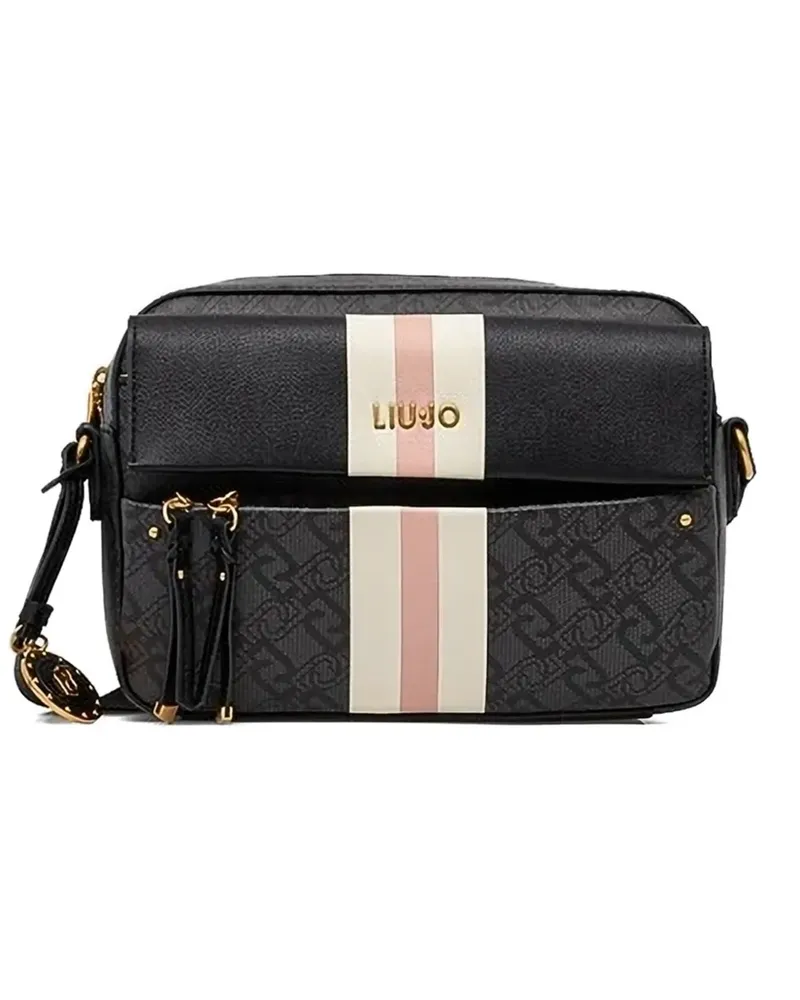 Liu Jo Mittelgroße Umhängetasche mit Logo - Schwarz Schwarz