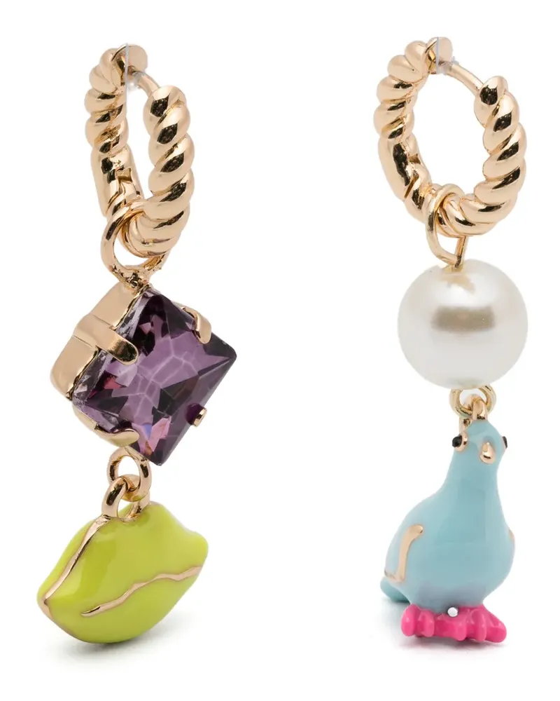 Essentiel charm beaded earrings - Gold Gold