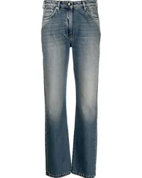 Semicouture Gerade Jeans im Distressed-Look Blau