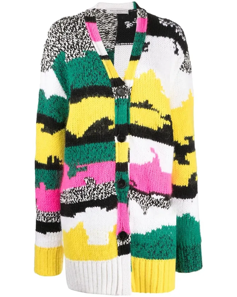 Philosophy Di Lorenzo Serafini Grob gestrickter Cardigan - Gelb Gelb