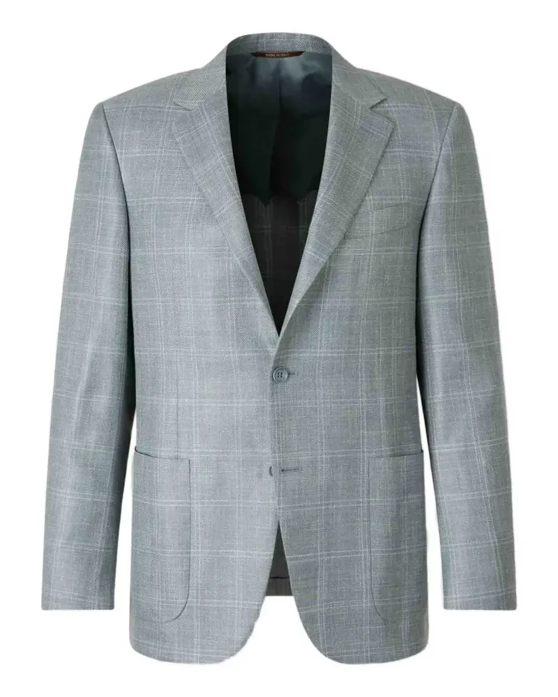 Canali checked-pattern blazer - Grau Grau