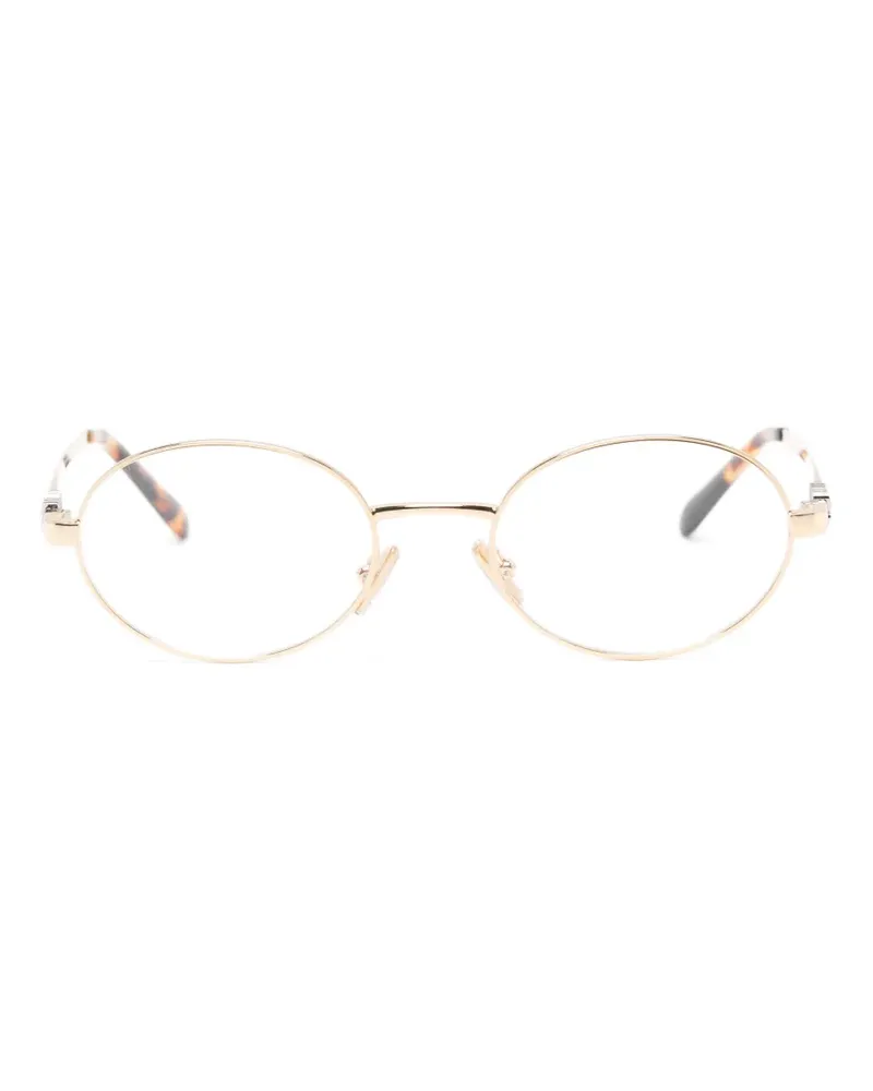 Miu Miu Brille mit ovalem Gestell - Gold Gold