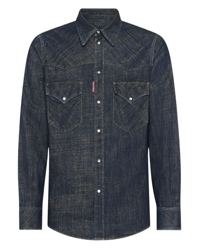 Dsquared2 Westernhemd aus Denim - Blau Blau