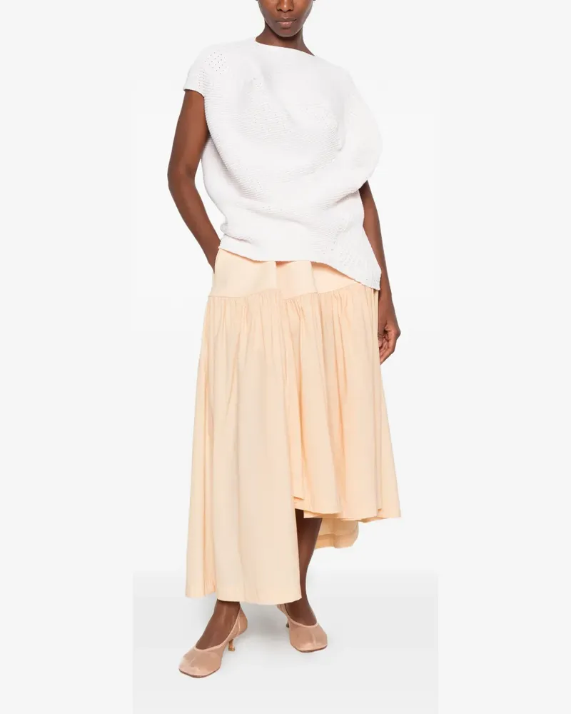 Issey Miyake Found Stone sculptural-knit top - Weiß Weiß