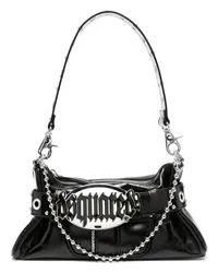 Dsquared2 Schultertasche mit Logo-Schild Schwarz