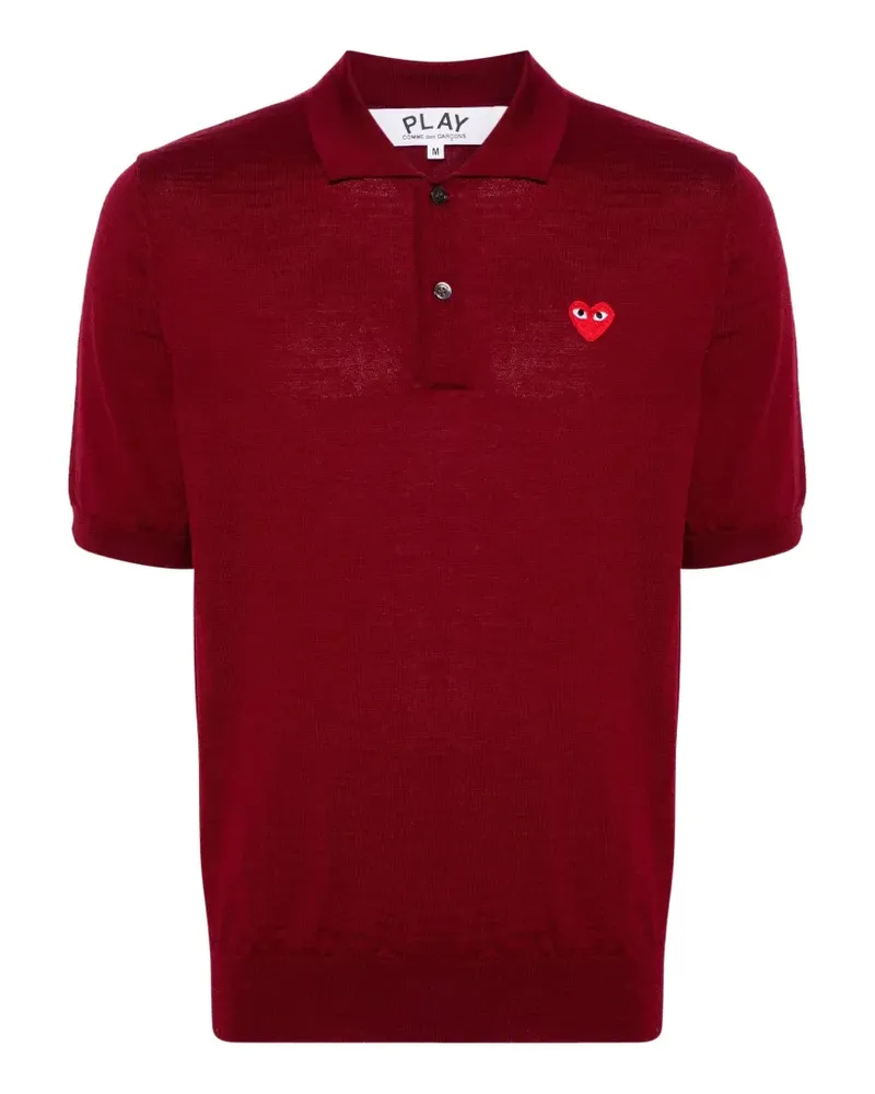 Comme des Garçons heart-patch polo shirt - Rot Rot
