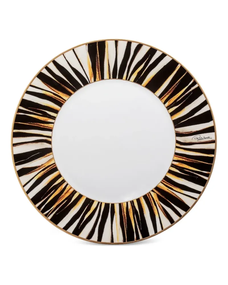 Roberto Cavalli Ray of Gold Suppenteller (2er-Set) - Weiß Weiß