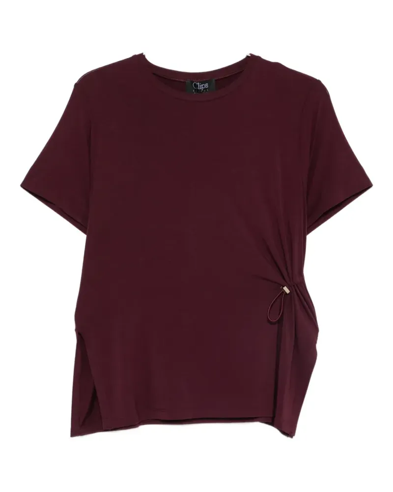 Clips drawstring sweater - Rot Rot