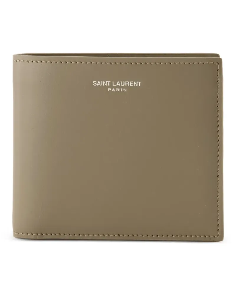Saint Laurent Paris logo-print wallet - Nude Nude