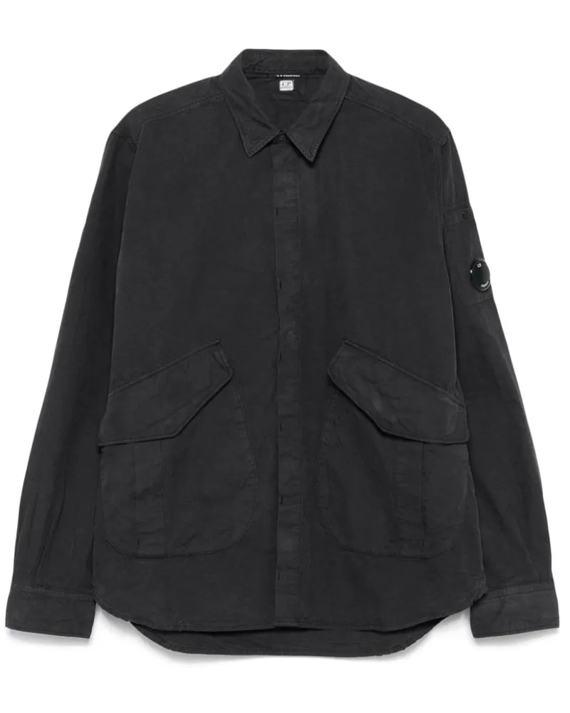 C.P. Company Microreps Diamond Peach Hemdjacke - Schwarz Schwarz