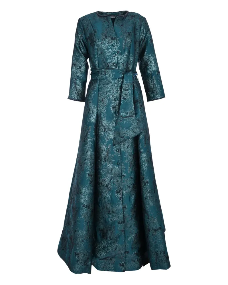 Baruni Elham button-embellishment maxi dress - Blau Blau