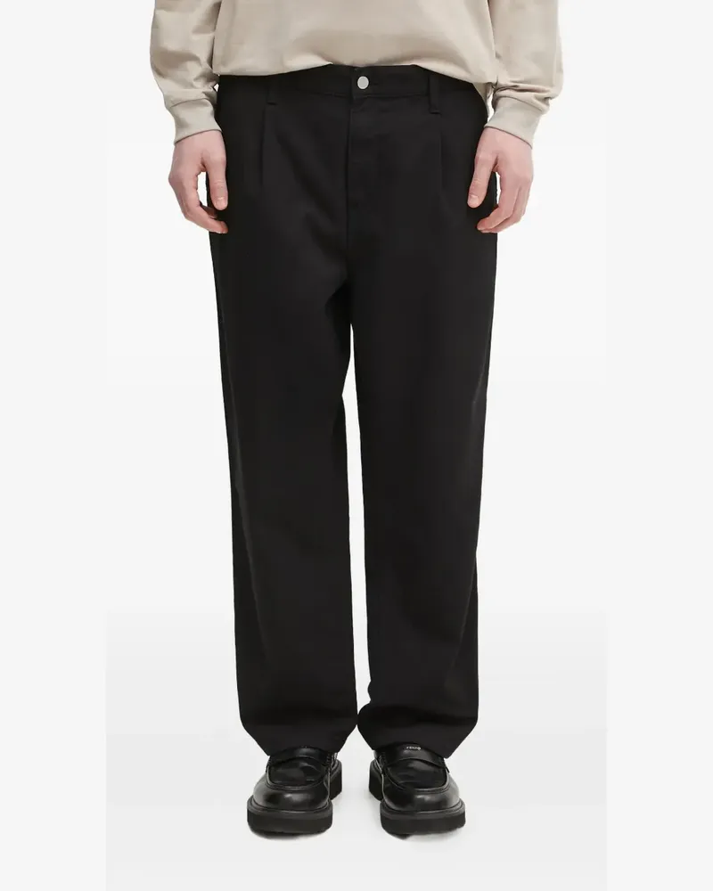Carhartt WIP Albert Hose mit Falten - Schwarz Schwarz