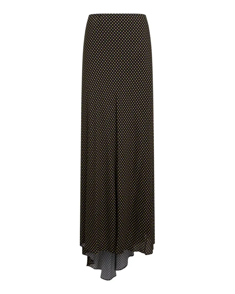 Philosophy Di Lorenzo Serafini polka-dot asymmetric long skirt - Schwarz Schwarz