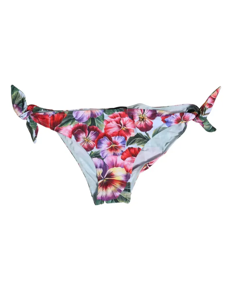 Dolce & Gabbana Multicolour Floral Swimsuit Bikini Bottom Swimwear - Weiß Weiß