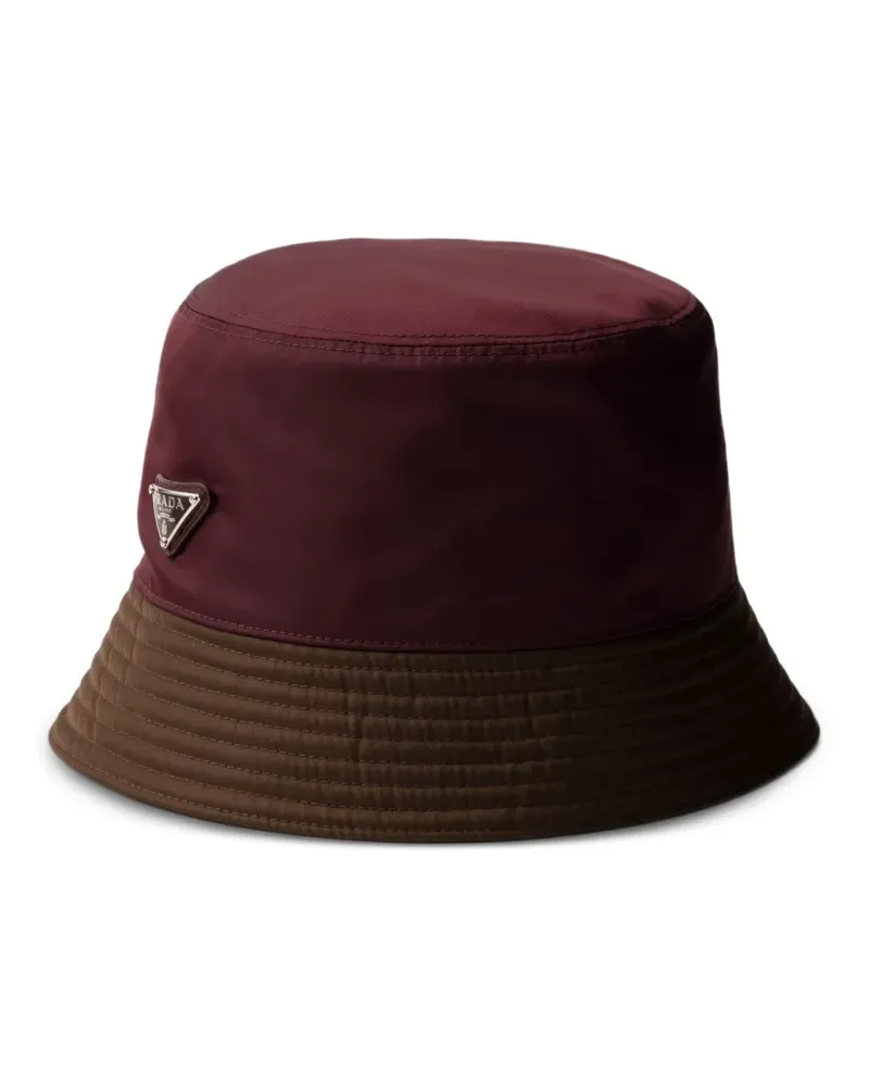 Prada Zweifarbiger Re-Nylon Fischerhut - Rot Rot