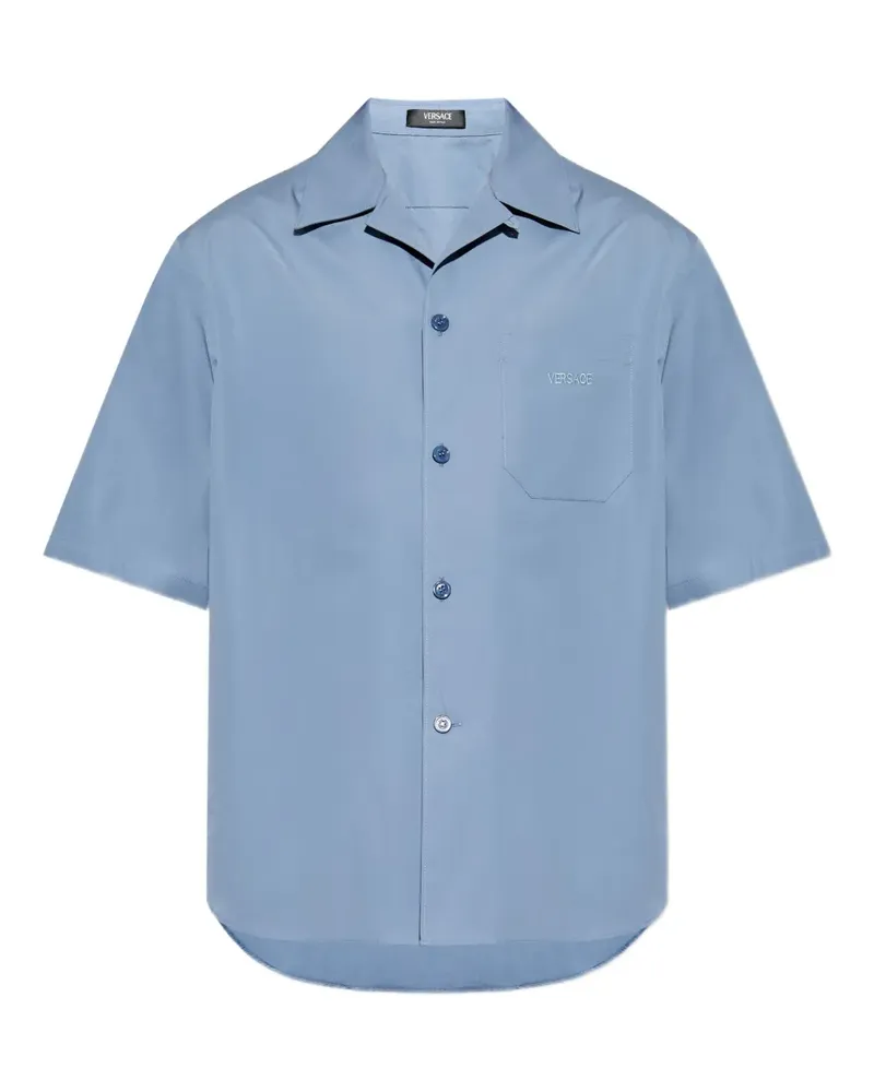 Versace Hemd mit kurzen Ärmeln - Blau Blau