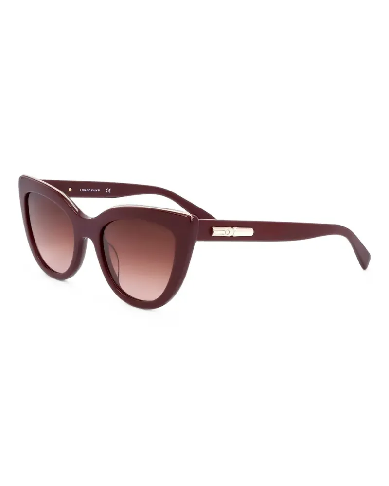 Longchamp Sonnenbrille mit Cat-Eye-Gestell - Rot Rot