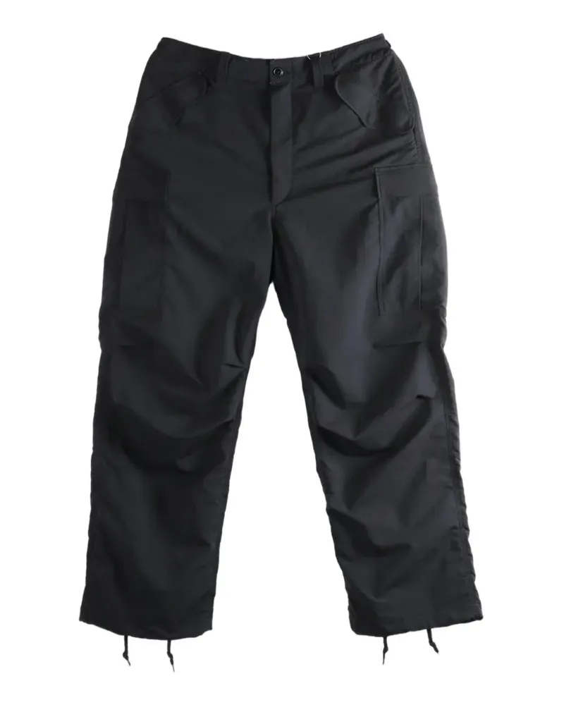 nanamica drawstring-cuff cargo pants - Schwarz Schwarz