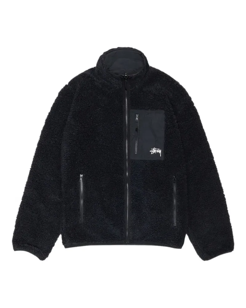 Stüssy Wendbare Sherpa-Jacke - Schwarz Schwarz