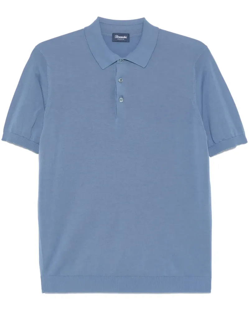 Drumohr  Klassisches Poloshirt - Blau Blau