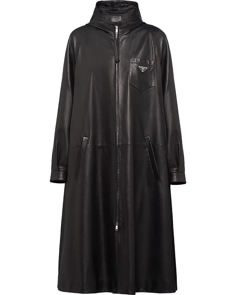 Prada Oversized-Trenchcoat - Schwarz Schwarz
