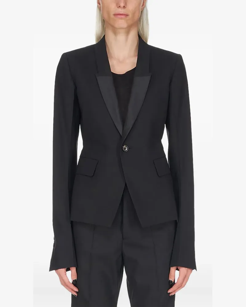 Rick Owens Klassischer Blazer - Schwarz Schwarz