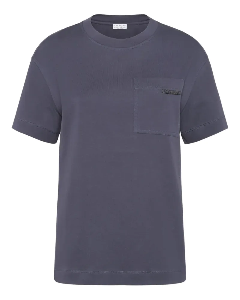 Brunello Cucinelli T-Shirt aus Jersey - Blau Blau