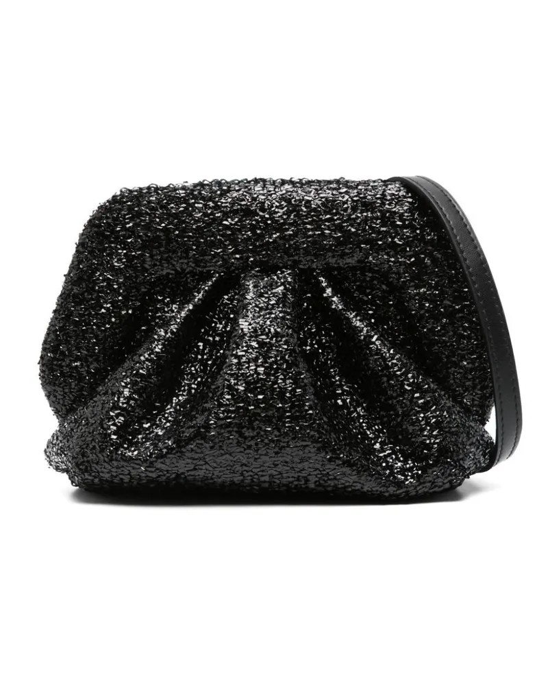 THEMOIRÈ Gea Sparkling Clutch Schwarz