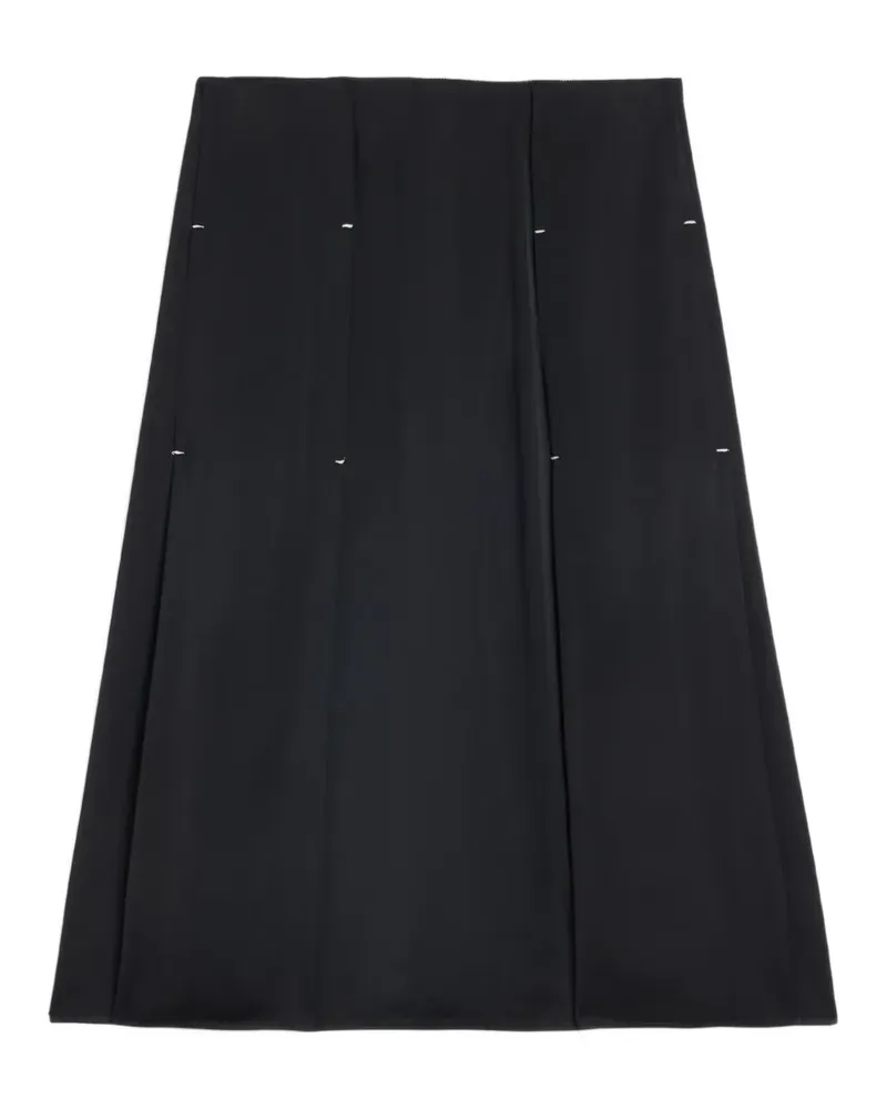 Jil Sander fluid viscose pleated skirt - Schwarz Schwarz