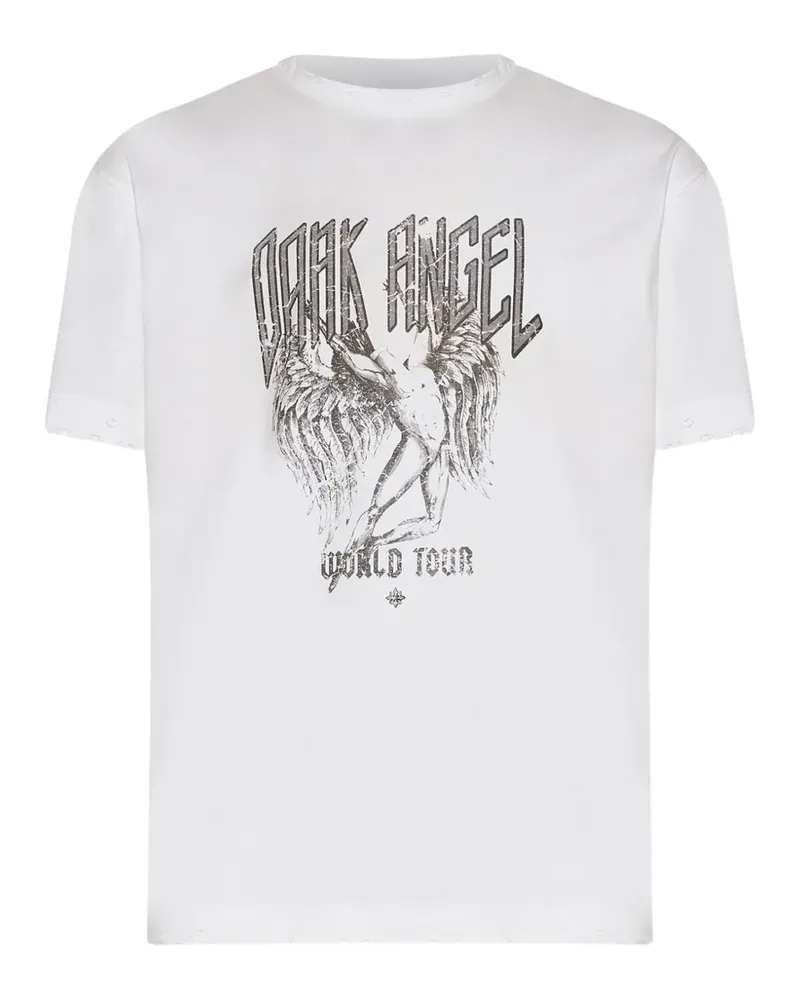 John Richmond T-Shirt mit grafischem Print - Weiß Weiß