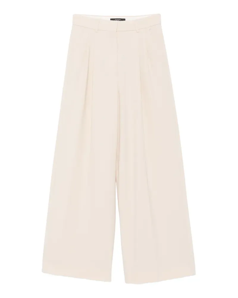 Max Mara Wide-Leg-Hose mit Bundfalten - Nude Nude